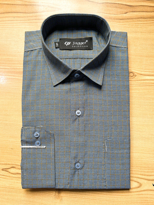 MFS696 Men's Formal Dress Shirt B Checks