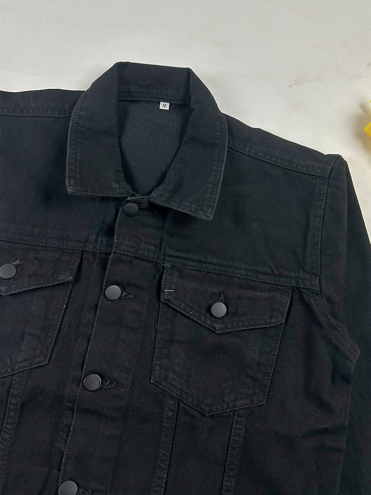 Black Denim Jacket For Men MJ37