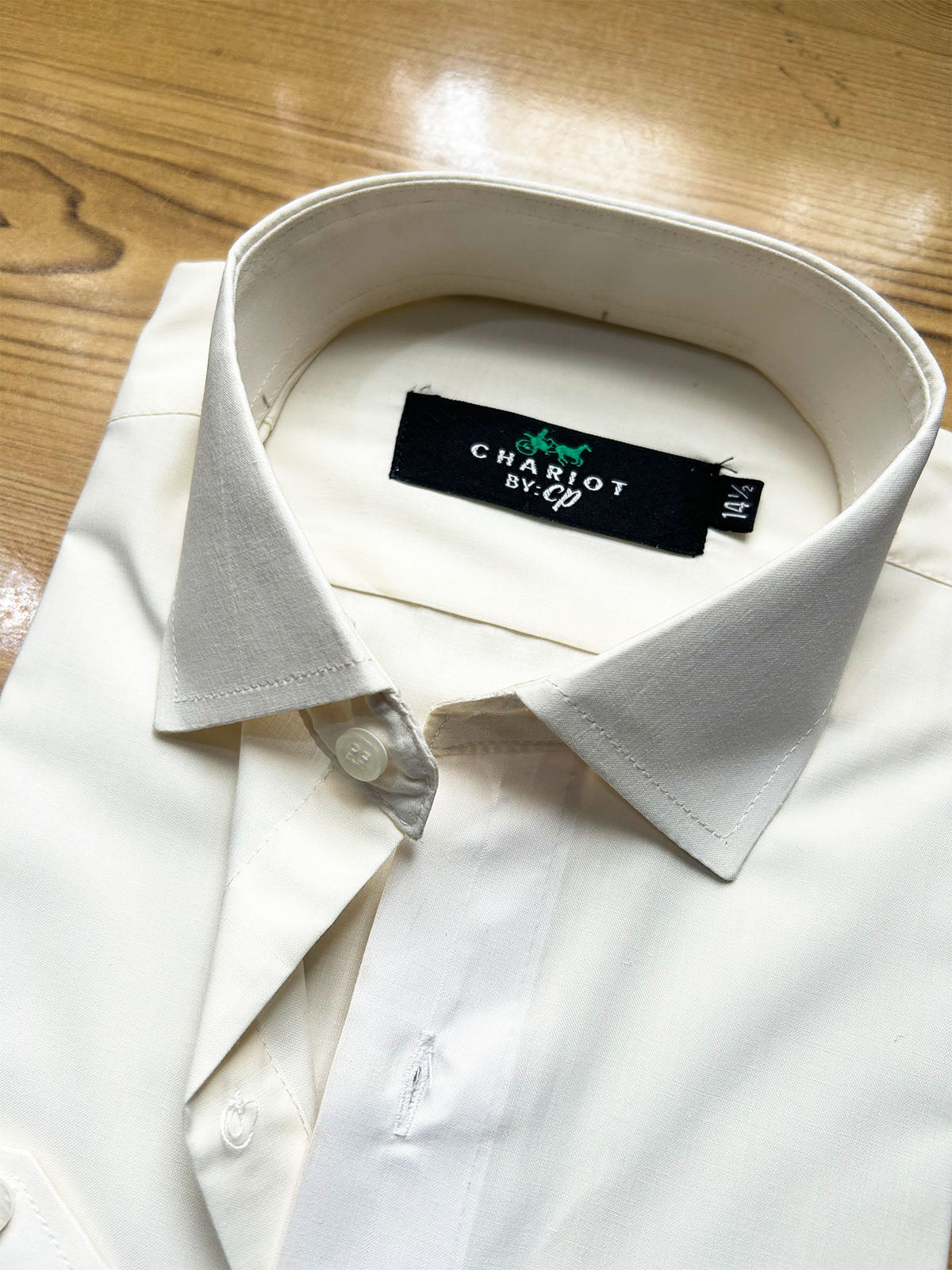 MFS705 Light Cream Formal Dress Shirt For Men