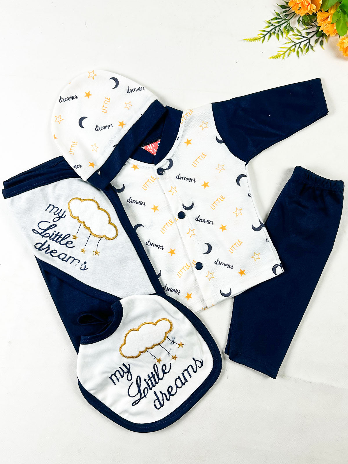 0Mth - 3Mth Little Dreams Navy Blue 5Pcs Gift Set For Newborn NBGS421