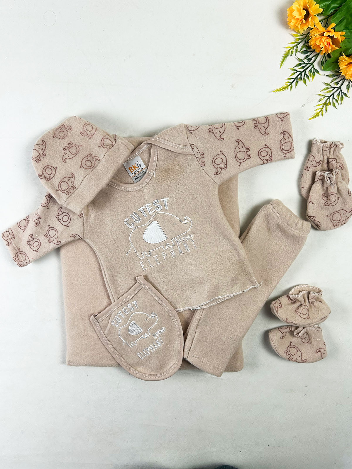 0Mth - 3Mth CE Brown 8Pcs Gift Set For Newborn NBGS411