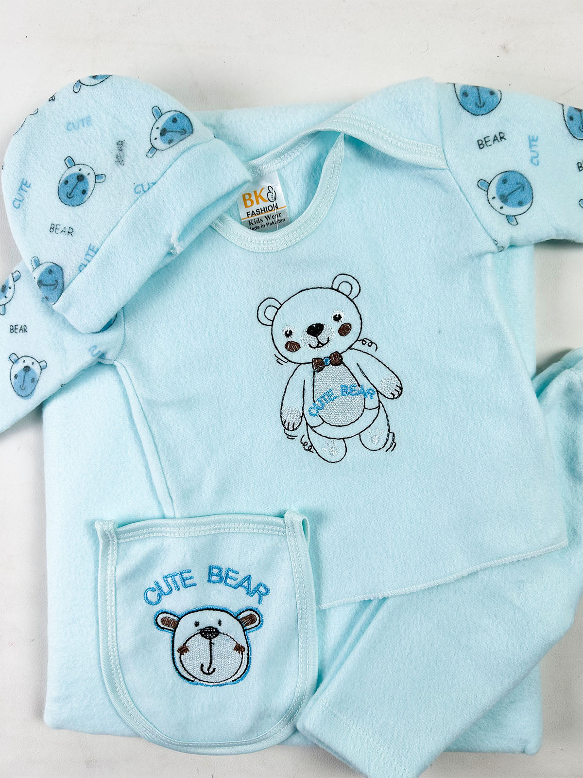 0Mth - 3Mth CB Blue 8Pcs Fleece Gift Set For Newborn NBGS404