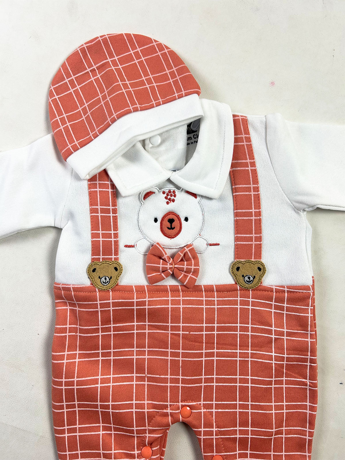 0Mth - 3Mth Orange Fleece Romper For Newborn NBR199
