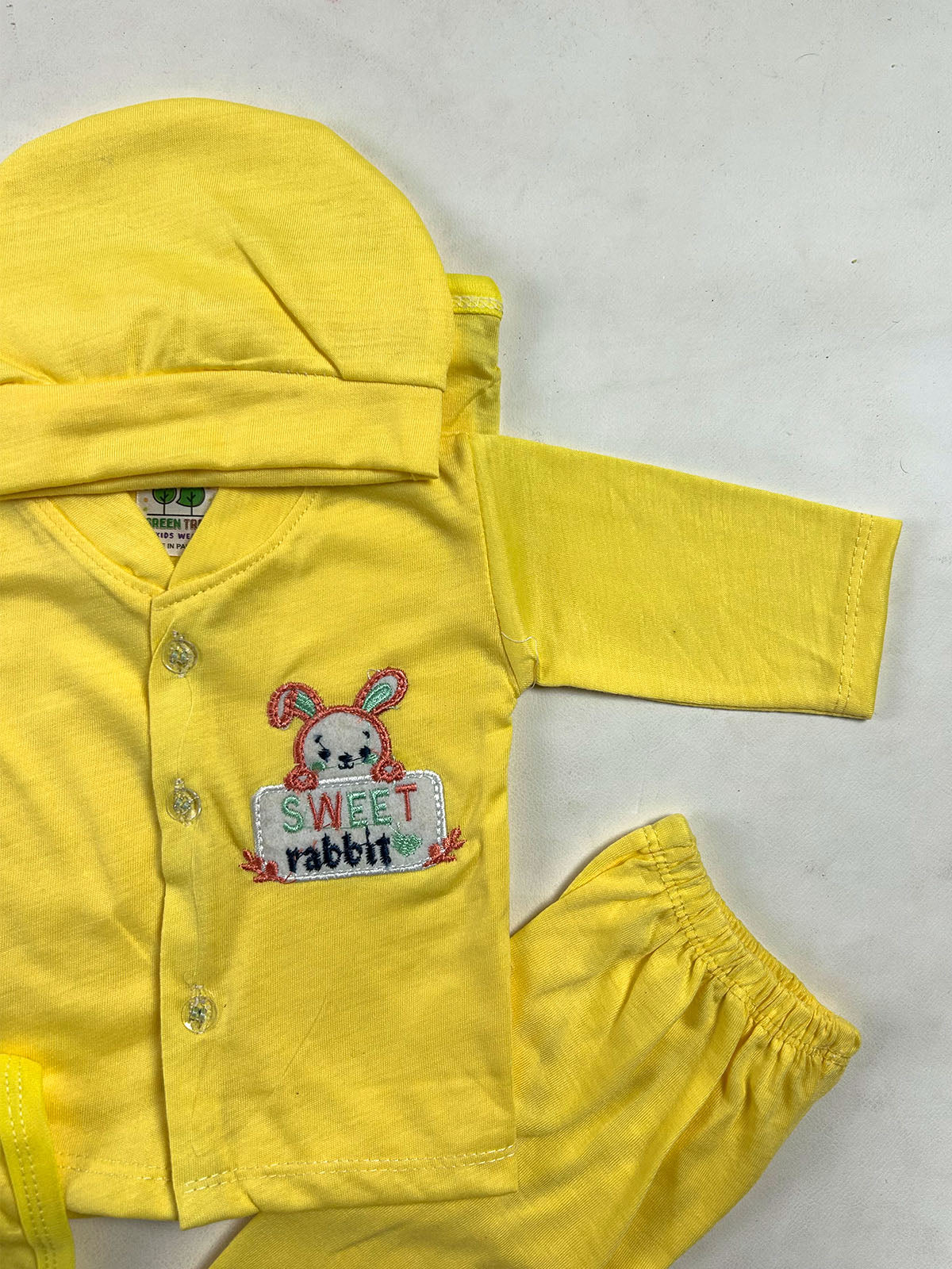 0Mth - 3Mth Sweet Rabbit Yellow 5Pcs Gift Set For Newborn NBGS433