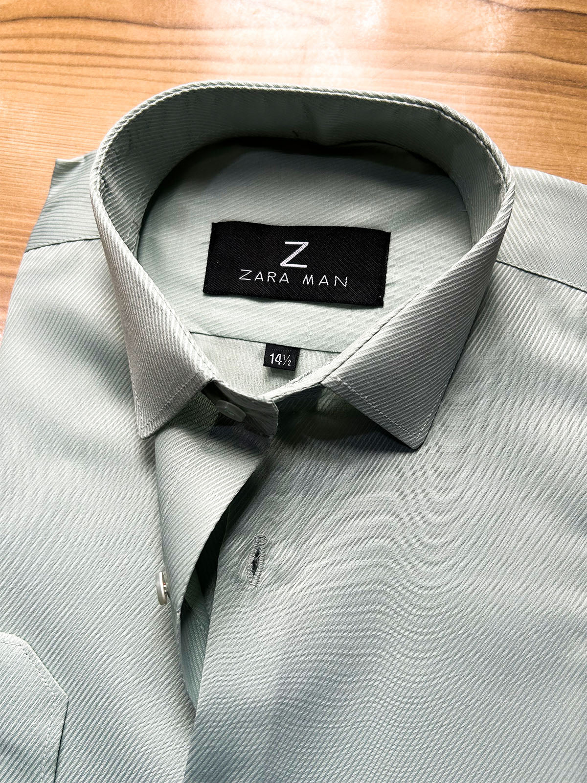 MFS747 Ice Mint Textured Formal Dress Shirt For Men