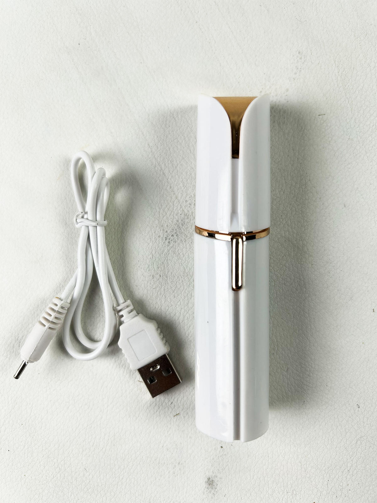Kemei KM-1021 Rechargeable Electric Facial Hair Remover & Shaver For Women – White & Rose Gold