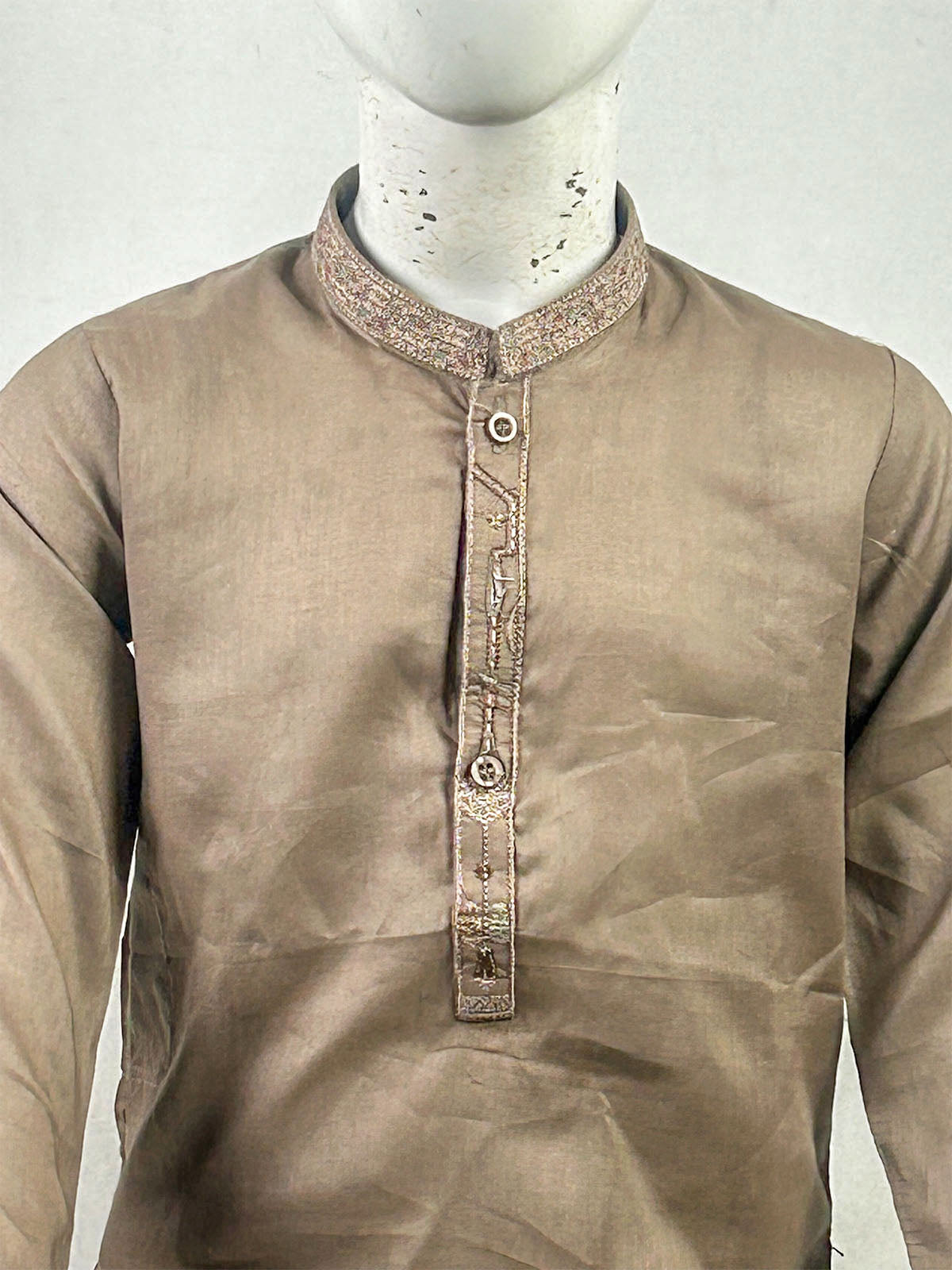 2Yrs - 8Yrs Brown Kurta Pajama Suit For Boys AM BKS223