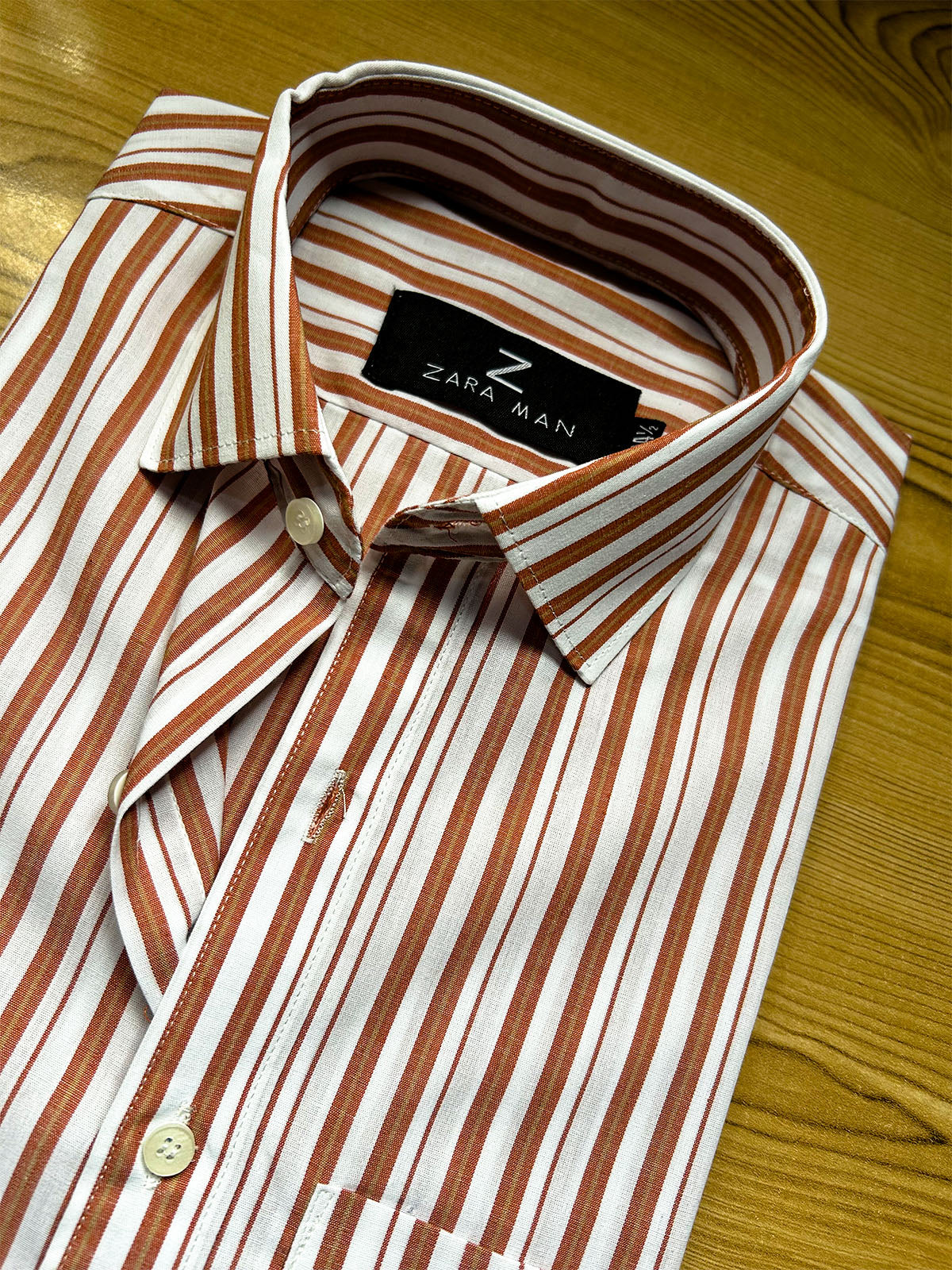 MFS671 Rust Lined Formal Dress Shirt For Men