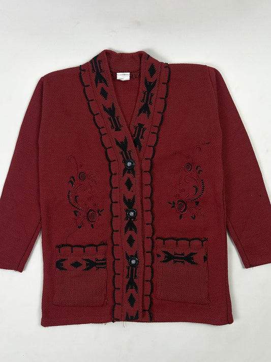 5Yrs - 7Yrs Dark Carrot Sweater For Girls GS09