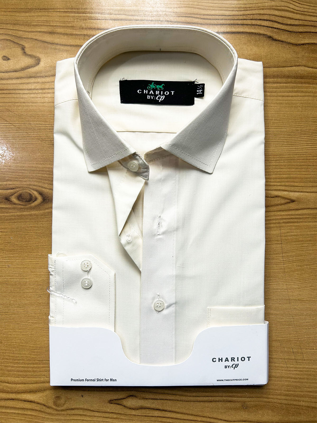 MFS705 Light Cream Formal Dress Shirt For Men