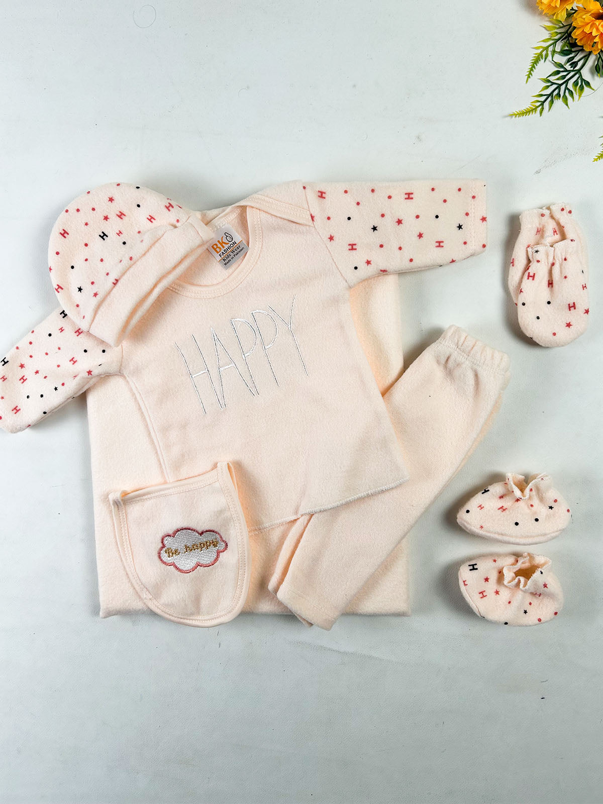 0Mth - 3Mth Happy Peach 8Pcs Gift Set For Newborn NBGS407