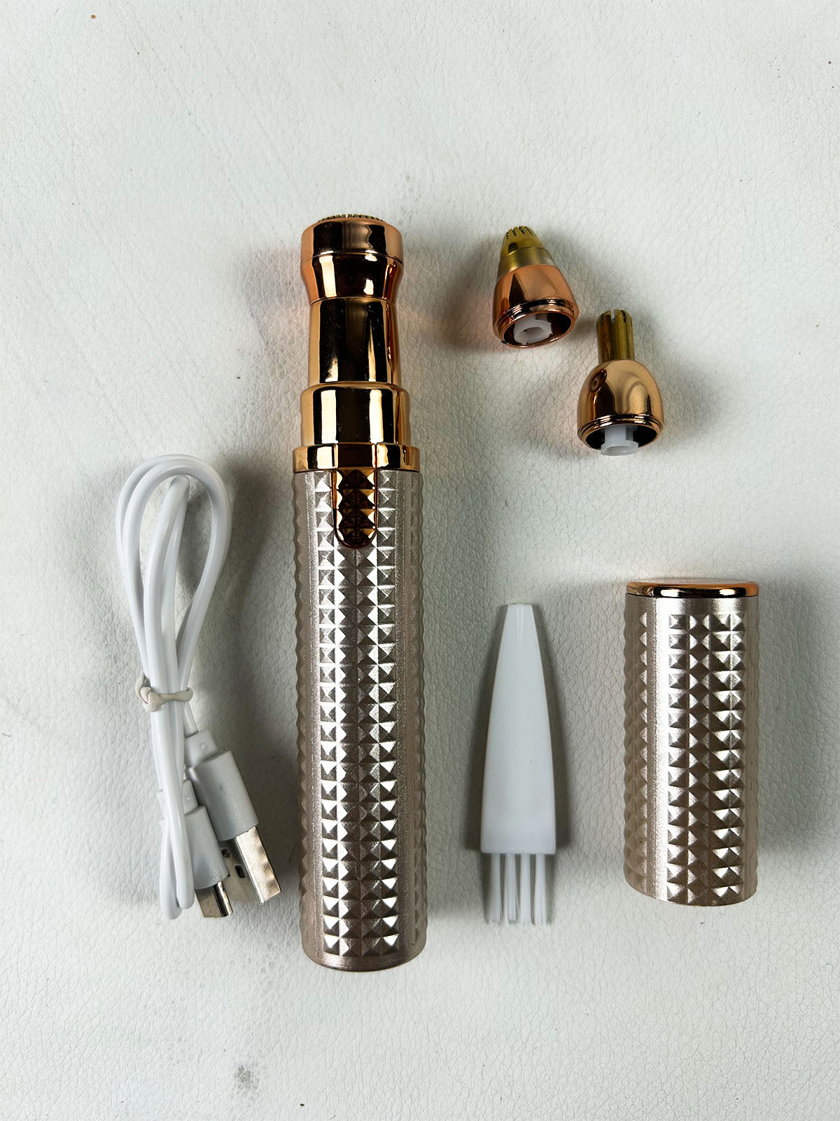FLAWZBSS 3-in-1 Rechargeable Facial Hair Remover & Eyebrow Trimmer For Women – Silver