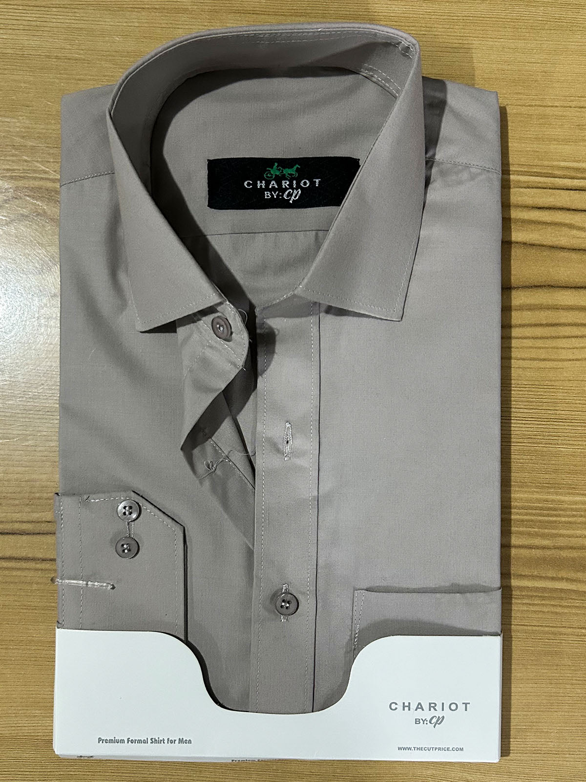 MFS658 Plain Formal Dress Shirt Light Brown