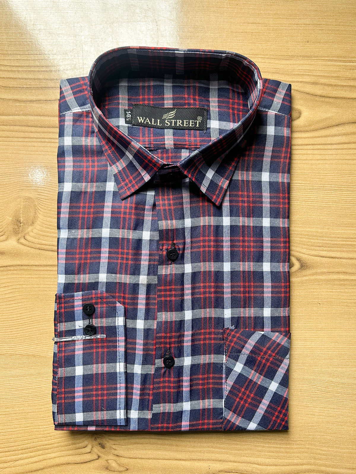 MFS668 Red Checks Formal Dress Shirt For Men
