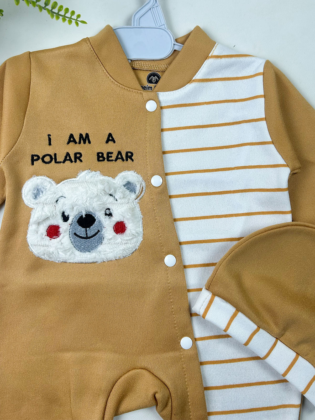0Mth - 3Mth Brown Romper For Newborn NBR169