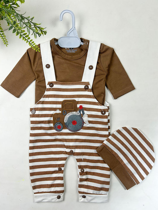 0Mth - 3Mth Brown Romper For Newborn NBR170