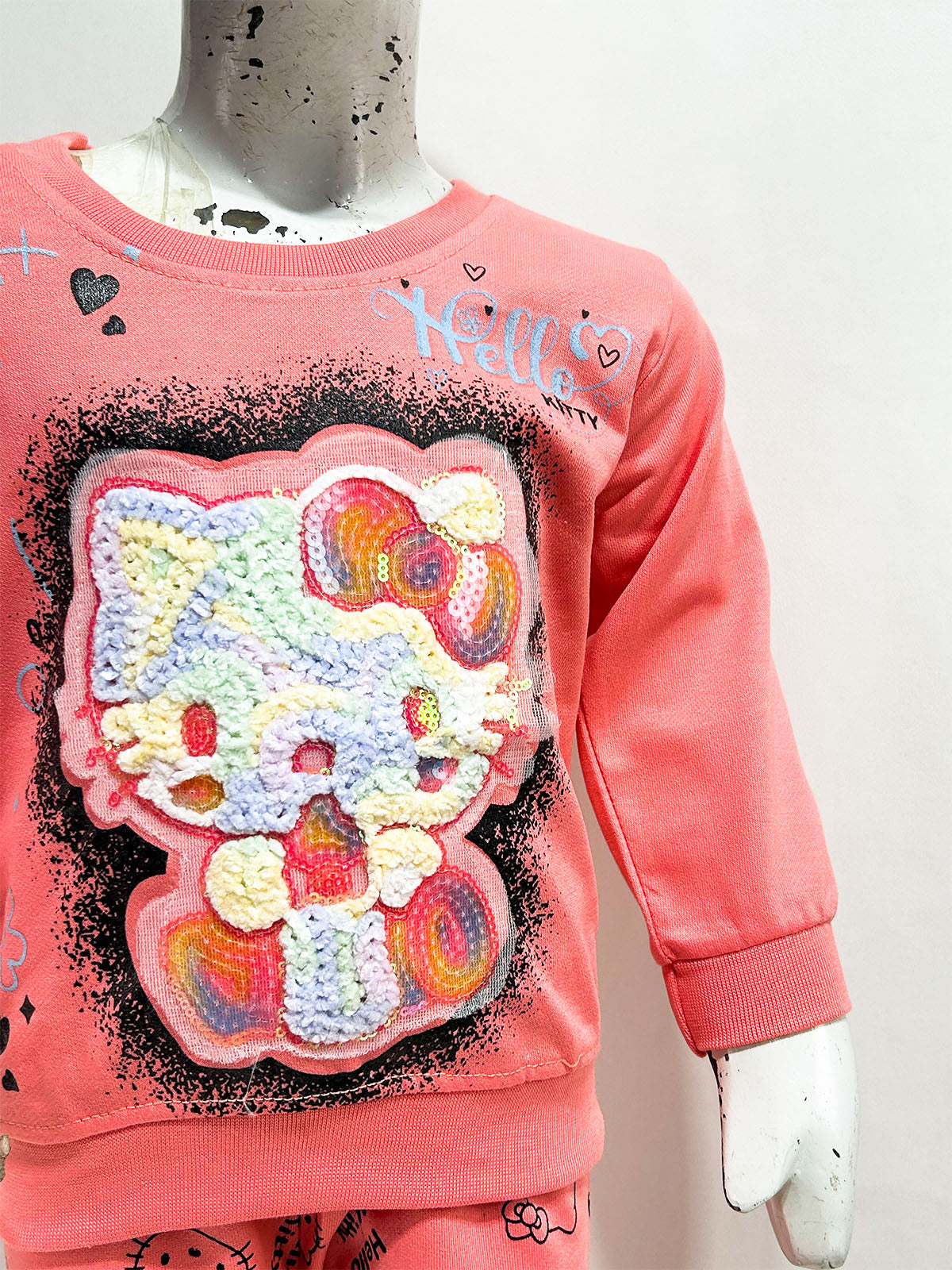 1Yr - 4Yrs Pink Kitty Suit For Girls GS606