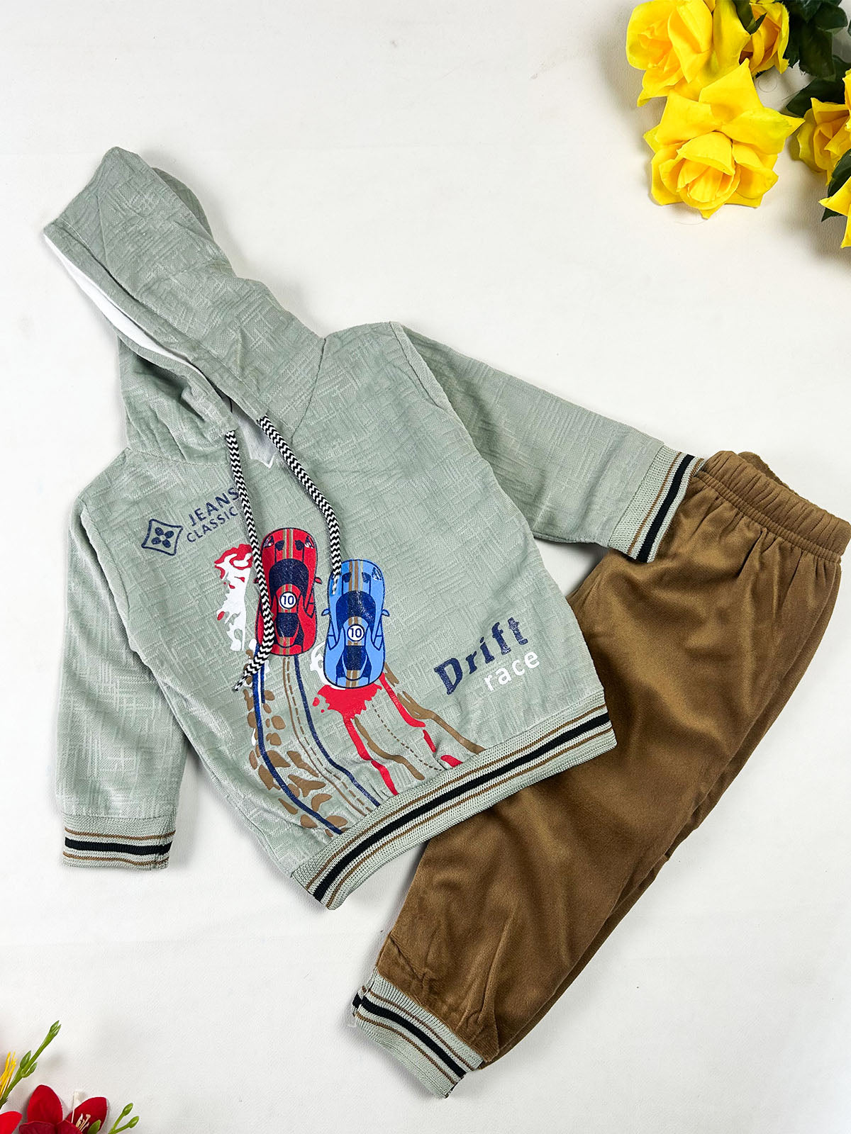 2Yrs - 5Yrs Drift Light Green Suit For Kids BS812