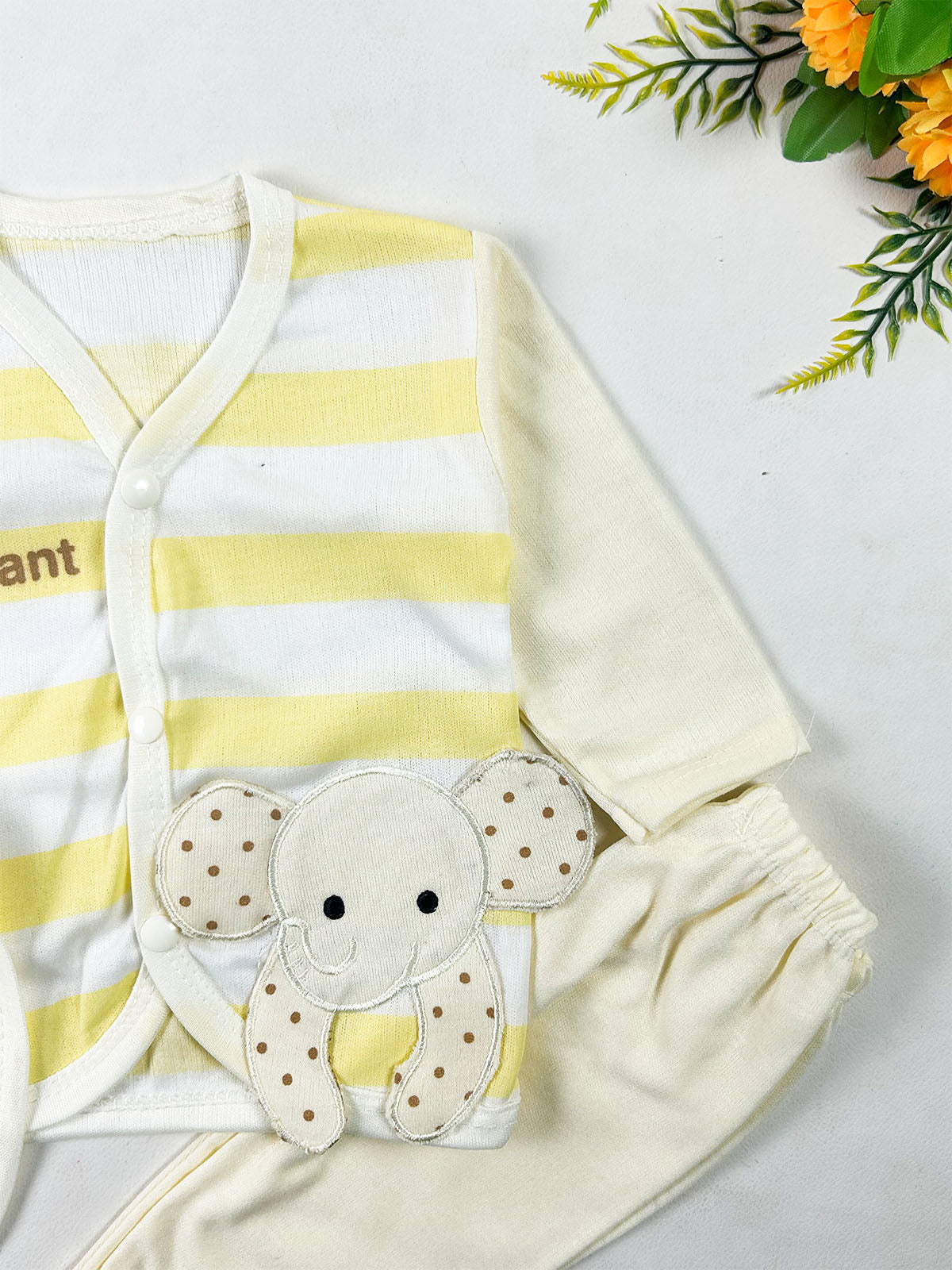 0Mth - 3Mth Elephant Yellow 4Pcs Gift Set For Newborn NBGS392