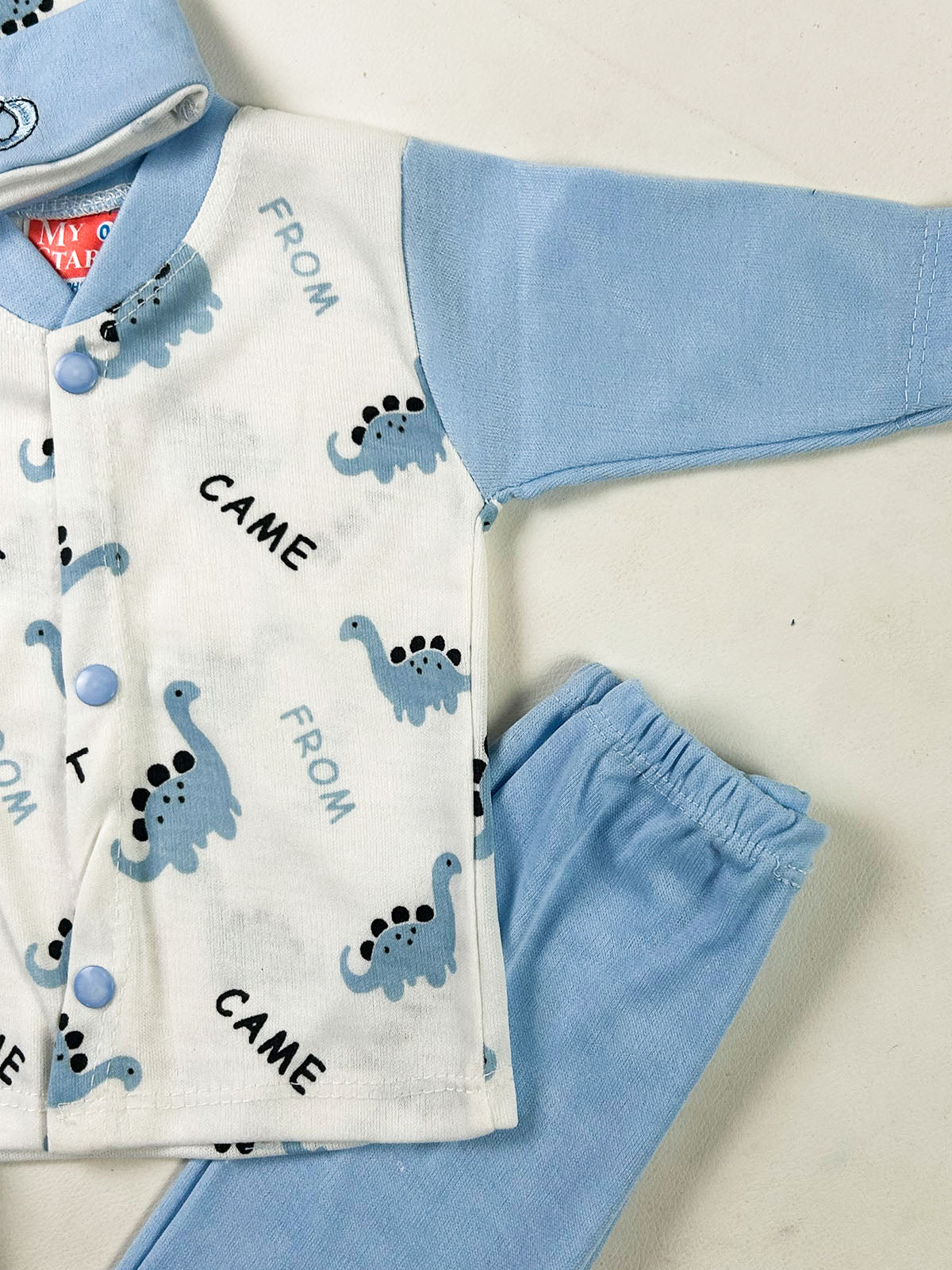 0Mth - 3Mth Dino Blue 5Pcs Gift Set For Newborn NBGS415