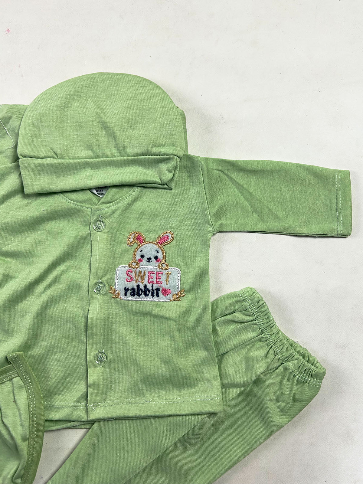 0Mth - 3Mth Sweet Rabbit Green 5Pcs Gift Set For Newborn NBGS432