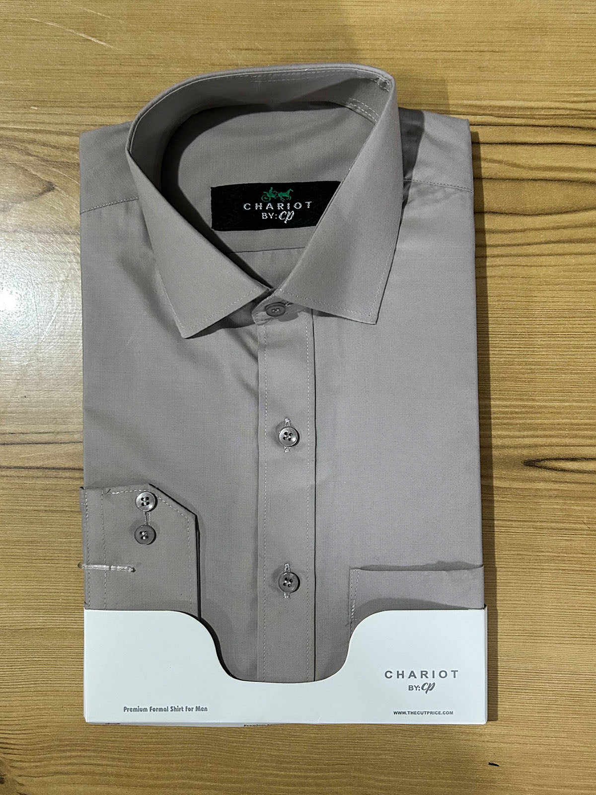 MFS658 Plain Formal Dress Shirt Light Brown