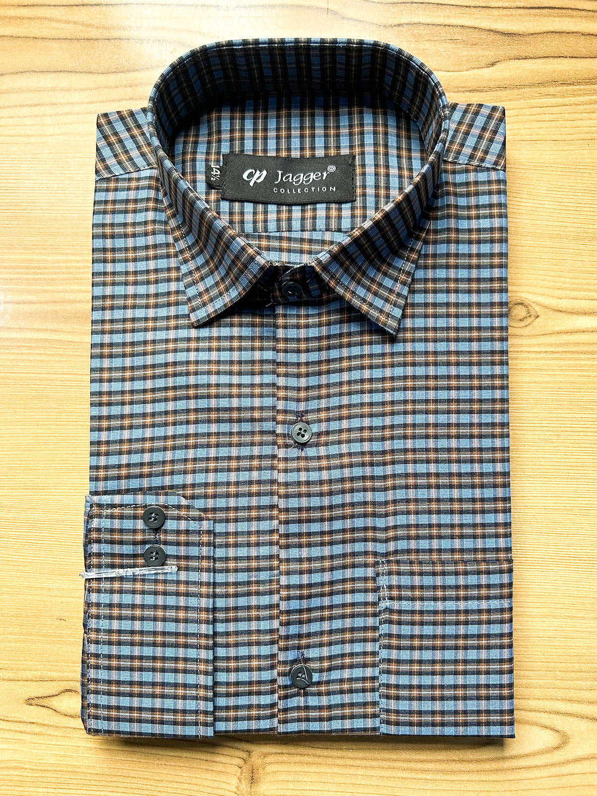 MFS695 Men's Formal Dress Shirt LB Checks