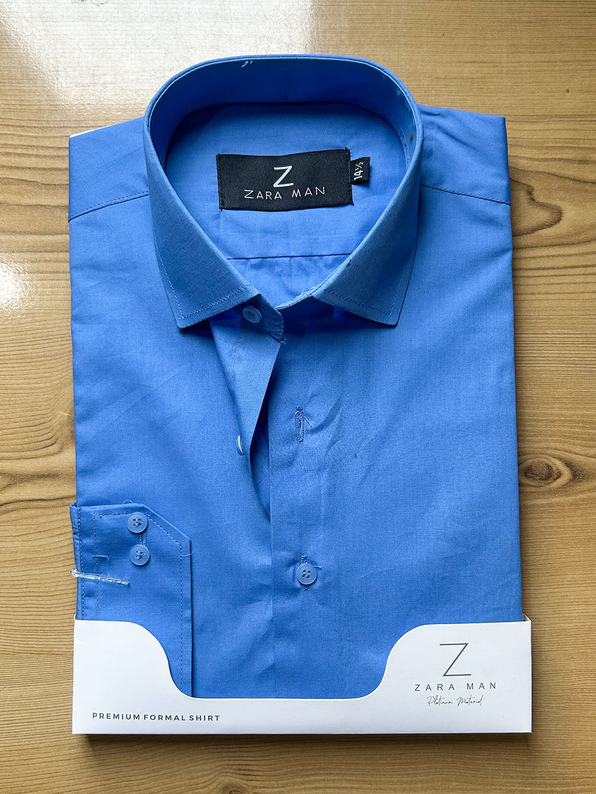 MFS699 Medium Blue Formal Dress Shirt For Men