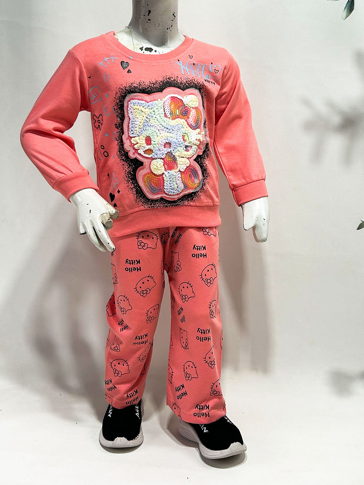 1Yr - 4Yrs Pink Kitty Suit For Girls GS606