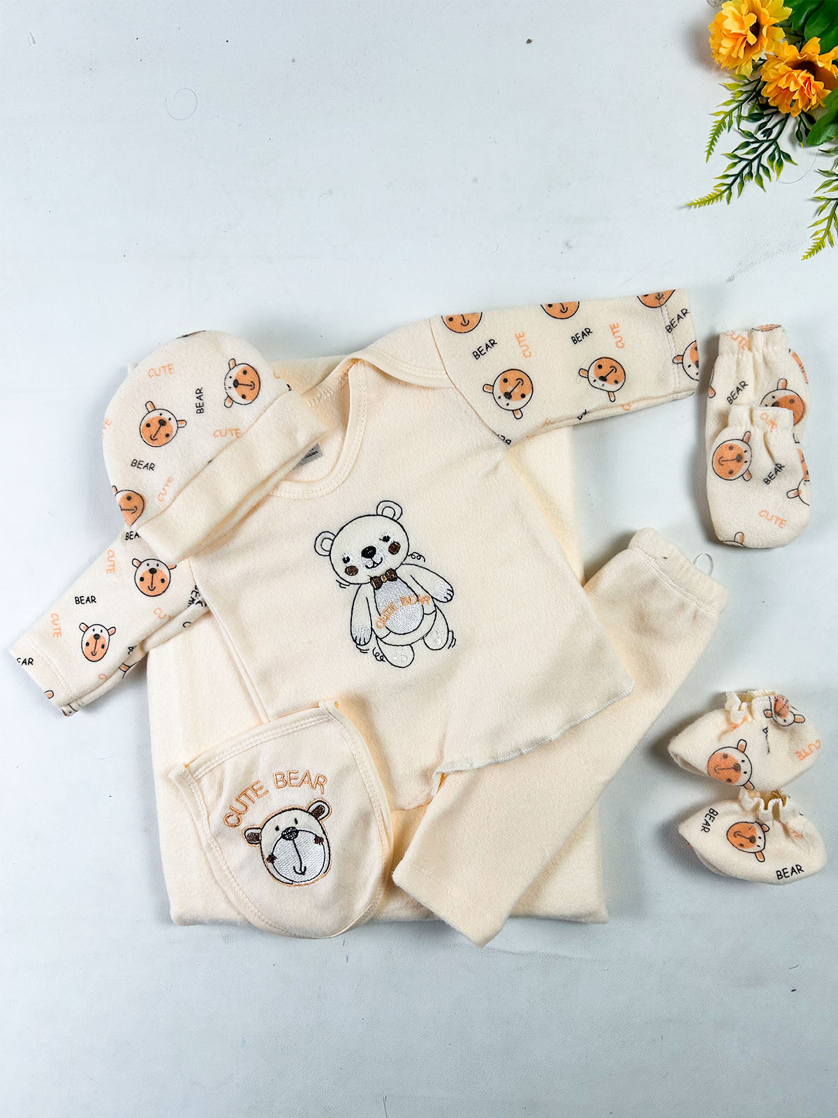 0Mth - 3Mth CB Fawn 8Pcs Fleece Gift Set For Newborn NBGS406