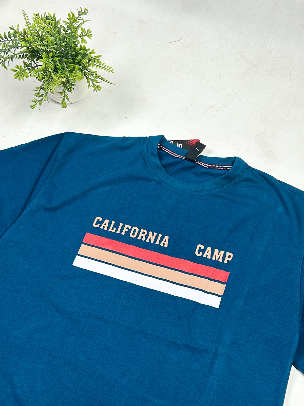 Sea Blue Drop Shoulder T-Shirt For Men's MTS509
