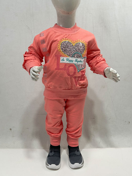 1Yr - 4Yrs Love Peach Suit For Girls GS560