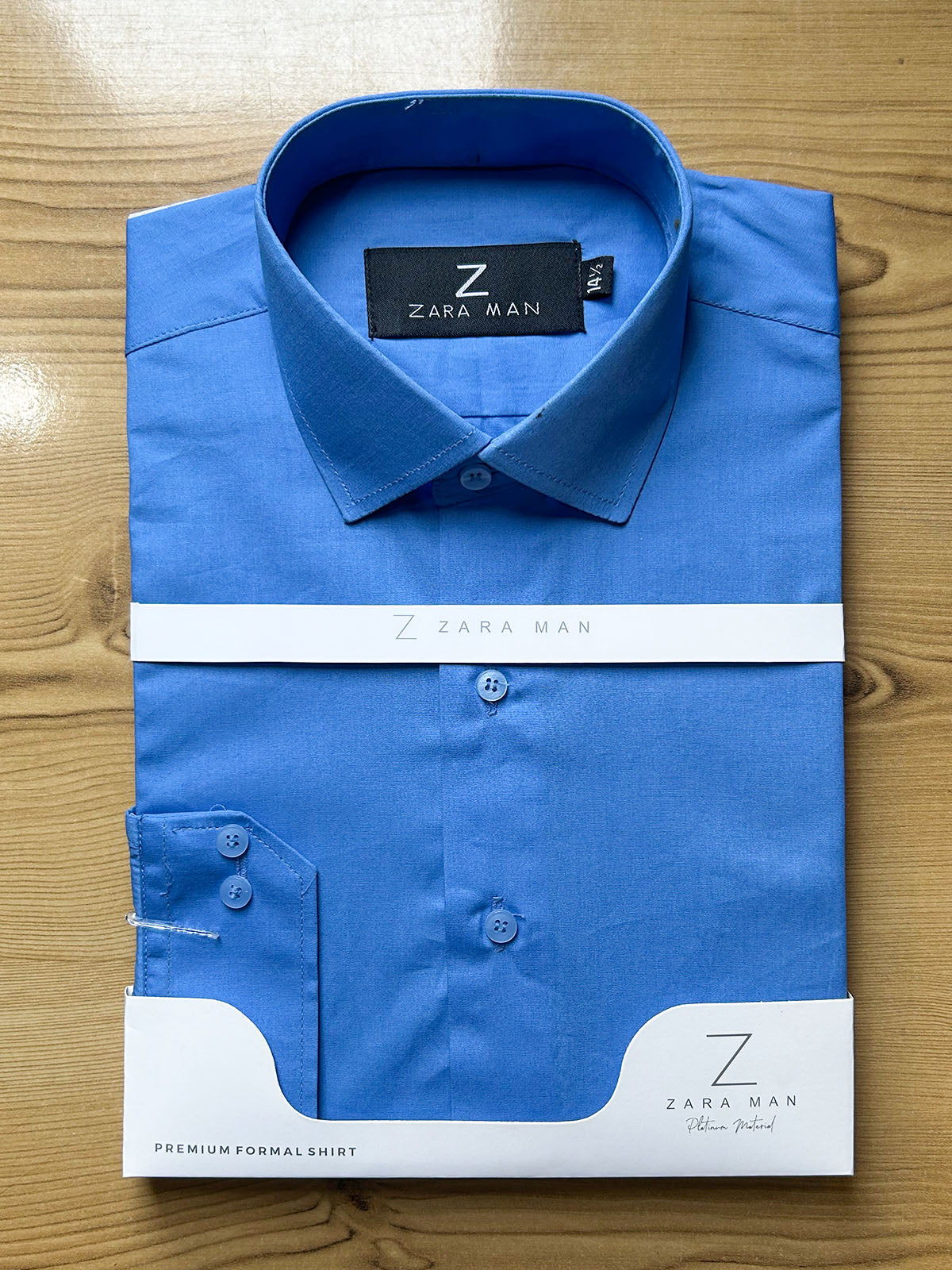 MFS699 Medium Blue Formal Dress Shirt For Men