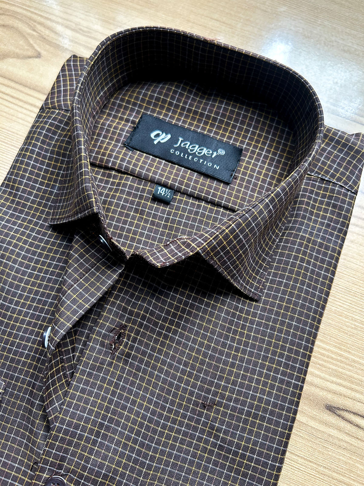 MFS627 Brown Formal Dress Shirt For Men