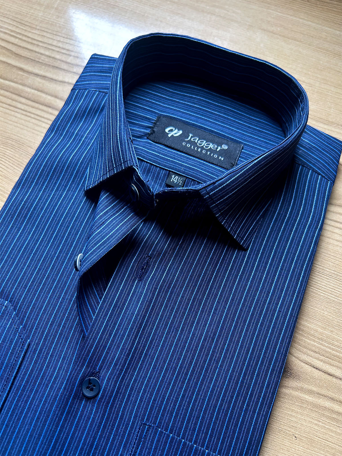 MFS638 Blue Formal Dress Shirt For Men