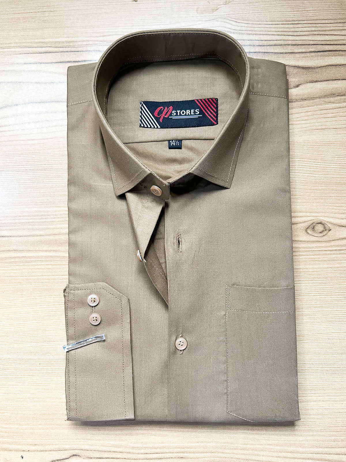 MFS702 Brown Formal Dress Shirt For Men