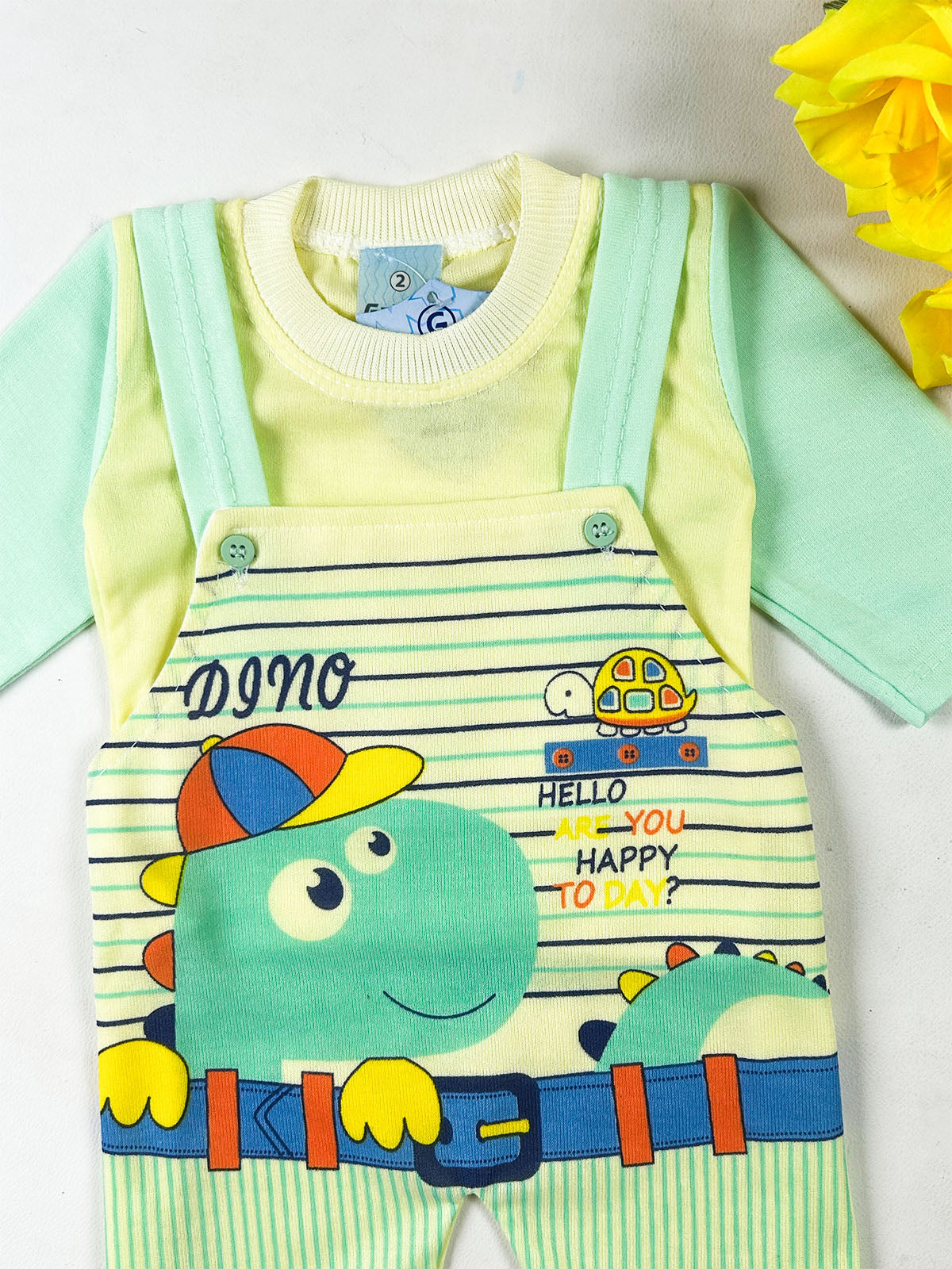 3Mth - 9Mth Green Romper For Newborn NBR182