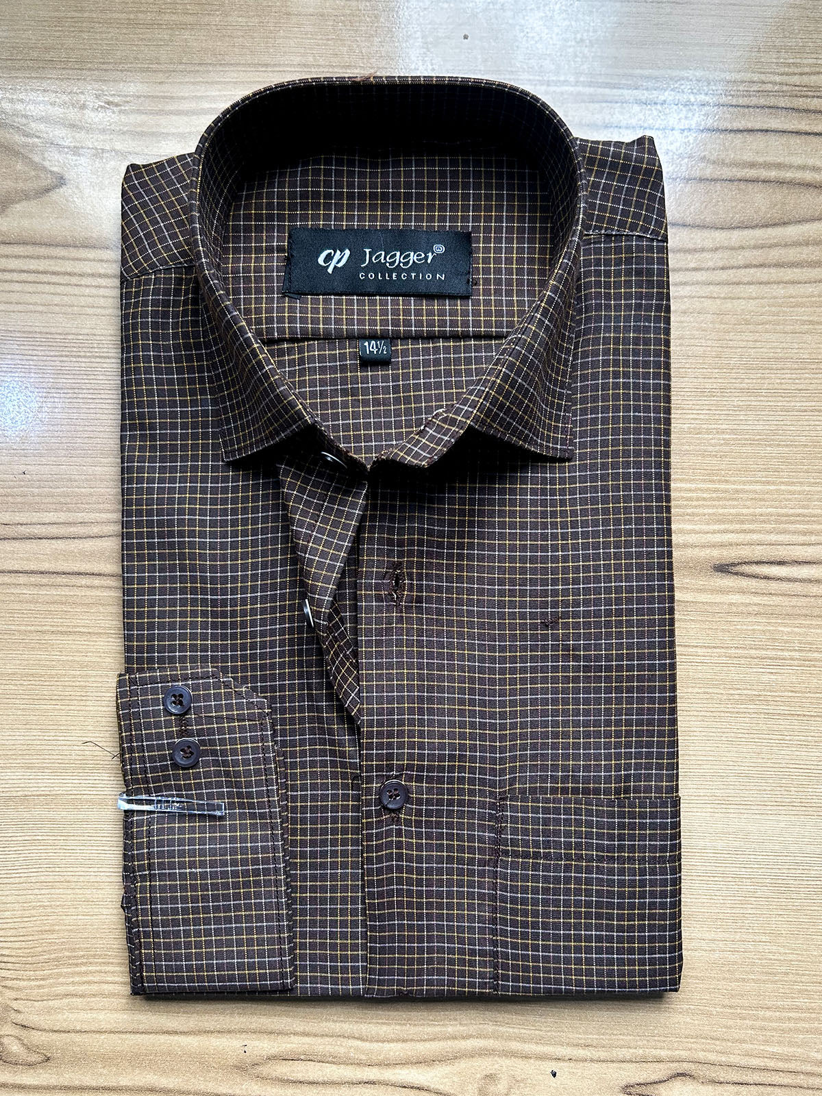 MFS627 Brown Formal Dress Shirt For Men