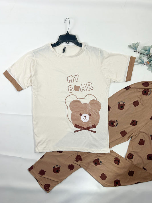 Bear Night Suit For Women/Girls WNS77