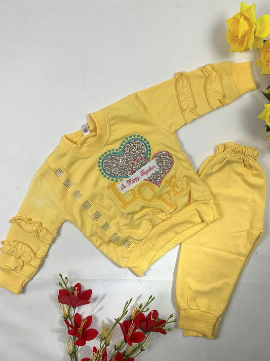 1Yr - 4Yrs Love Yellow Suit For Girls GS562