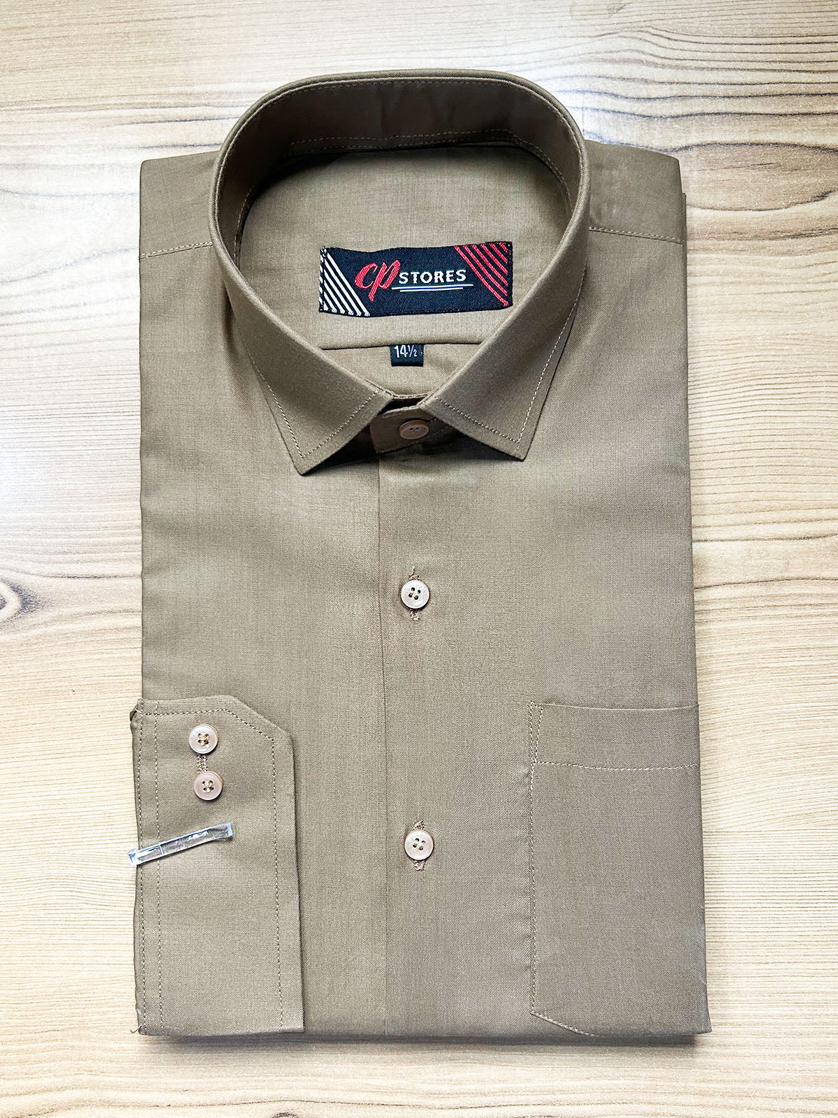 MFS702 Brown Formal Dress Shirt For Men
