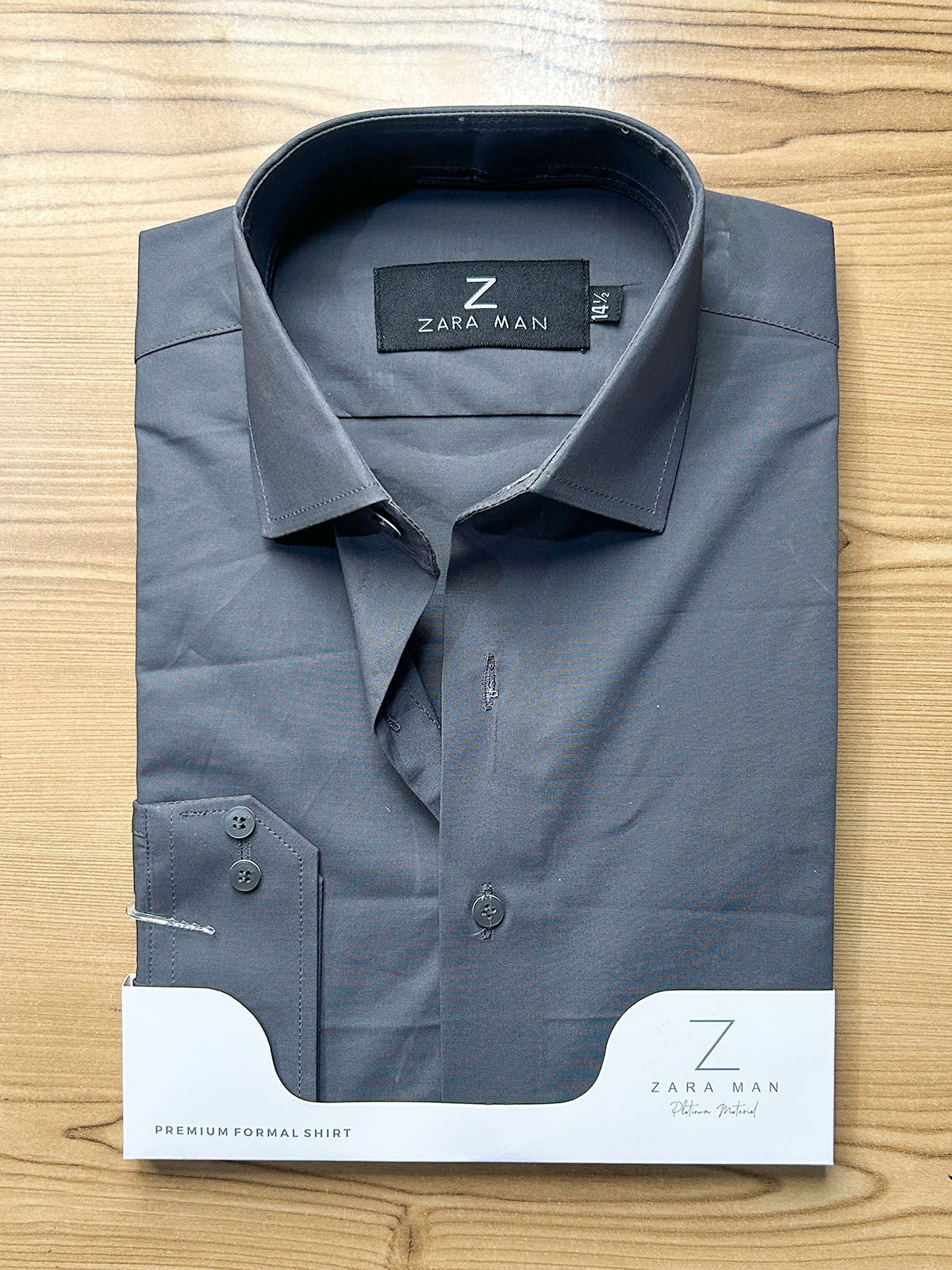 MFS698 Slate Grey Formal Dress Shirt For Men