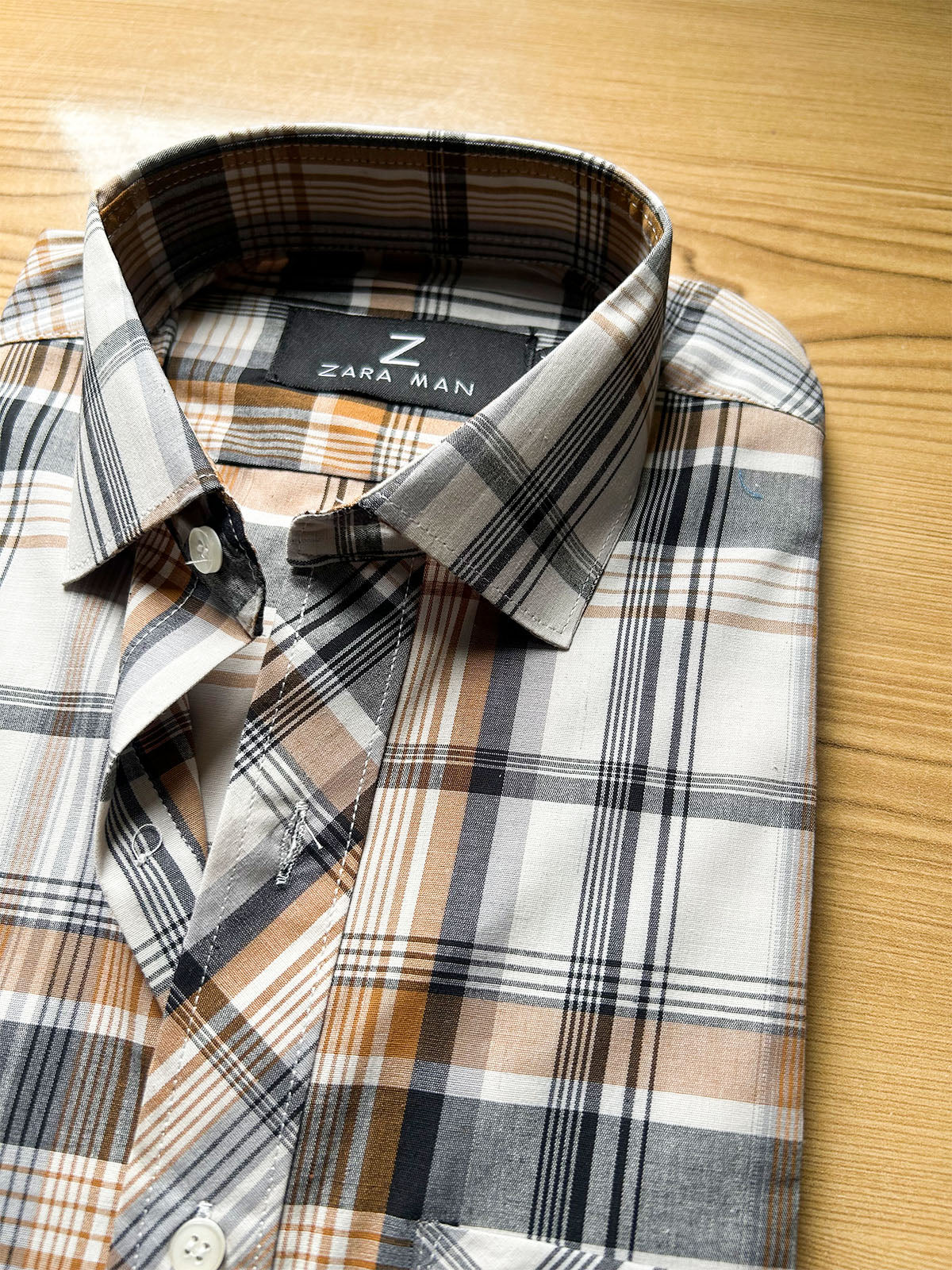 MFS621 Check Design Formal Dress Shirt For Men