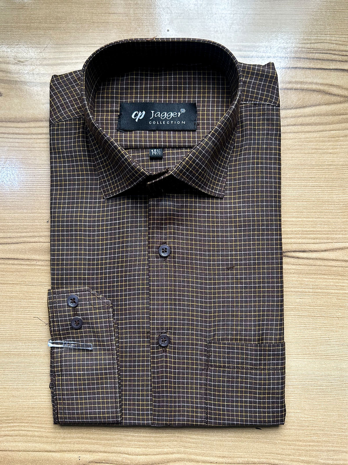 MFS627 Brown Formal Dress Shirt For Men