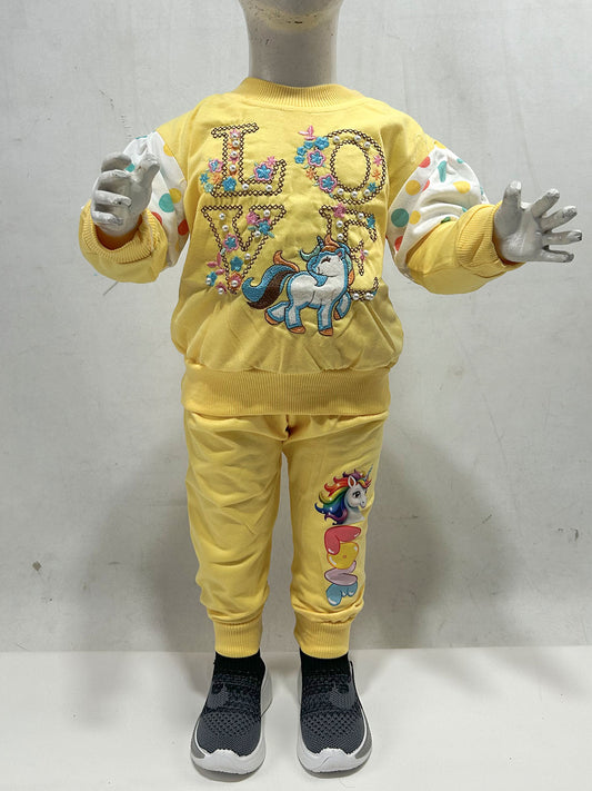 1Yr - 4Yrs Love Yellow Suit For Girls GS565