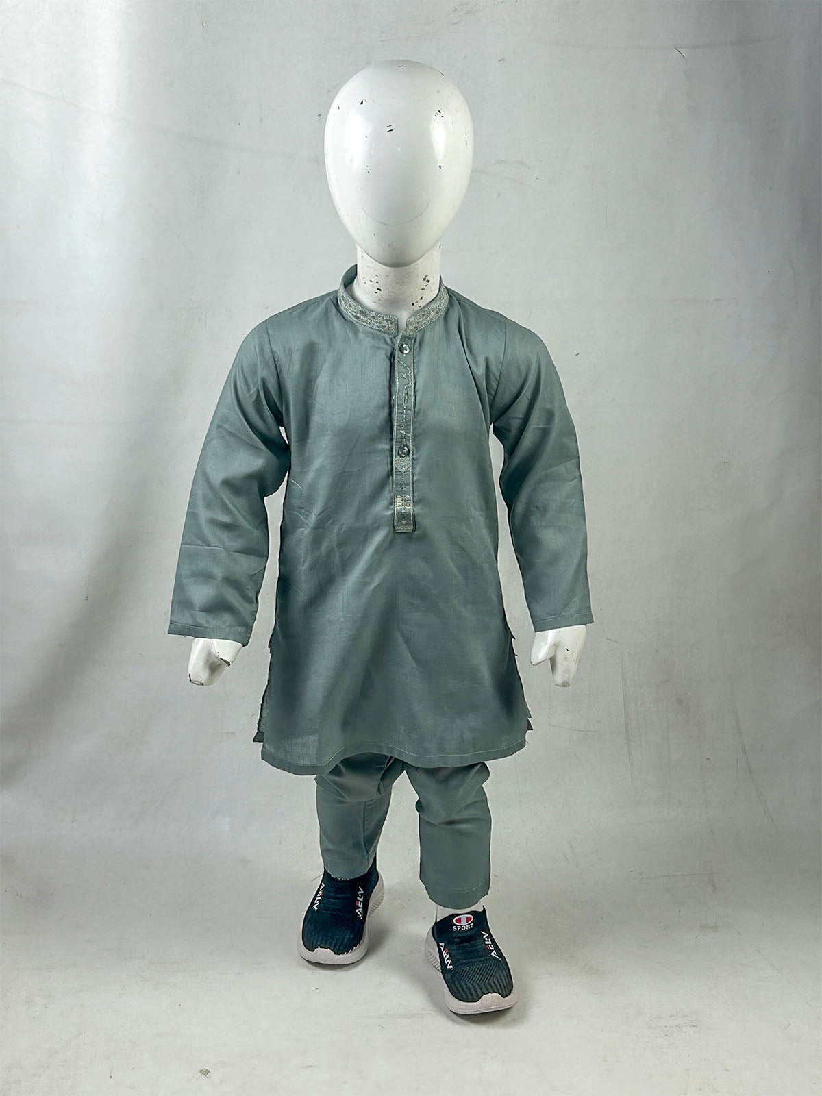 2Yrs - 8Yrs Light Green Kurta Pajama Suit For Boys AM BKS221