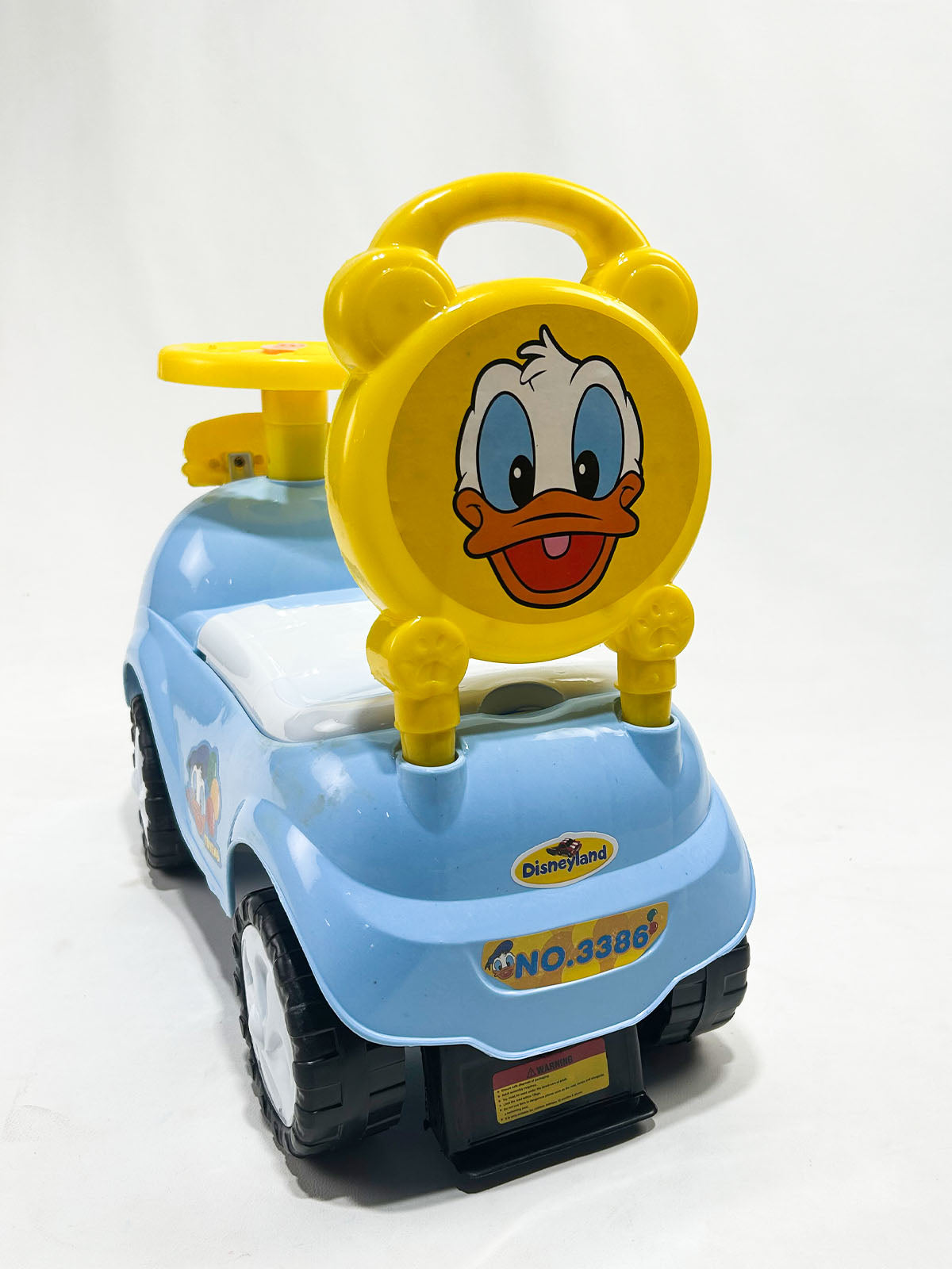 Duck Design Kids Ride-On Push Car with Steering Wheel – Blue & Yellow