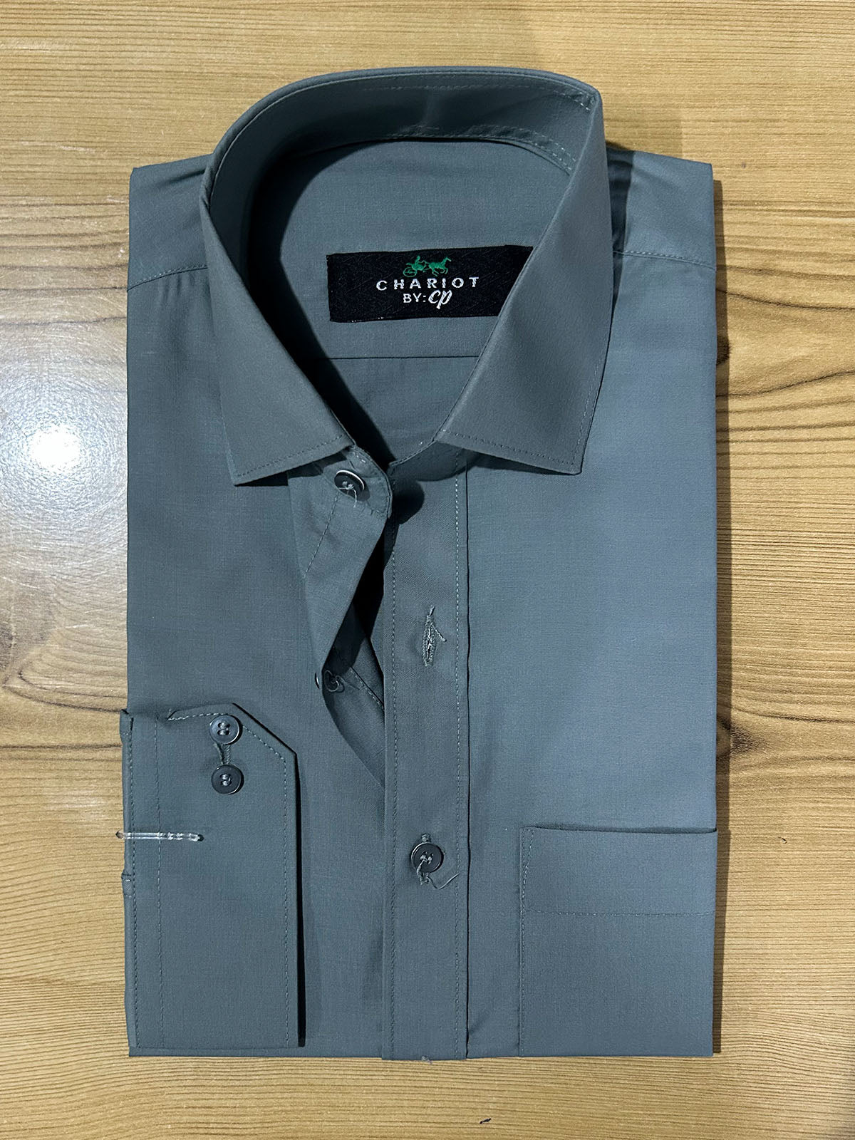 MFS659 Plain Formal Dress Shirt Dull Grey