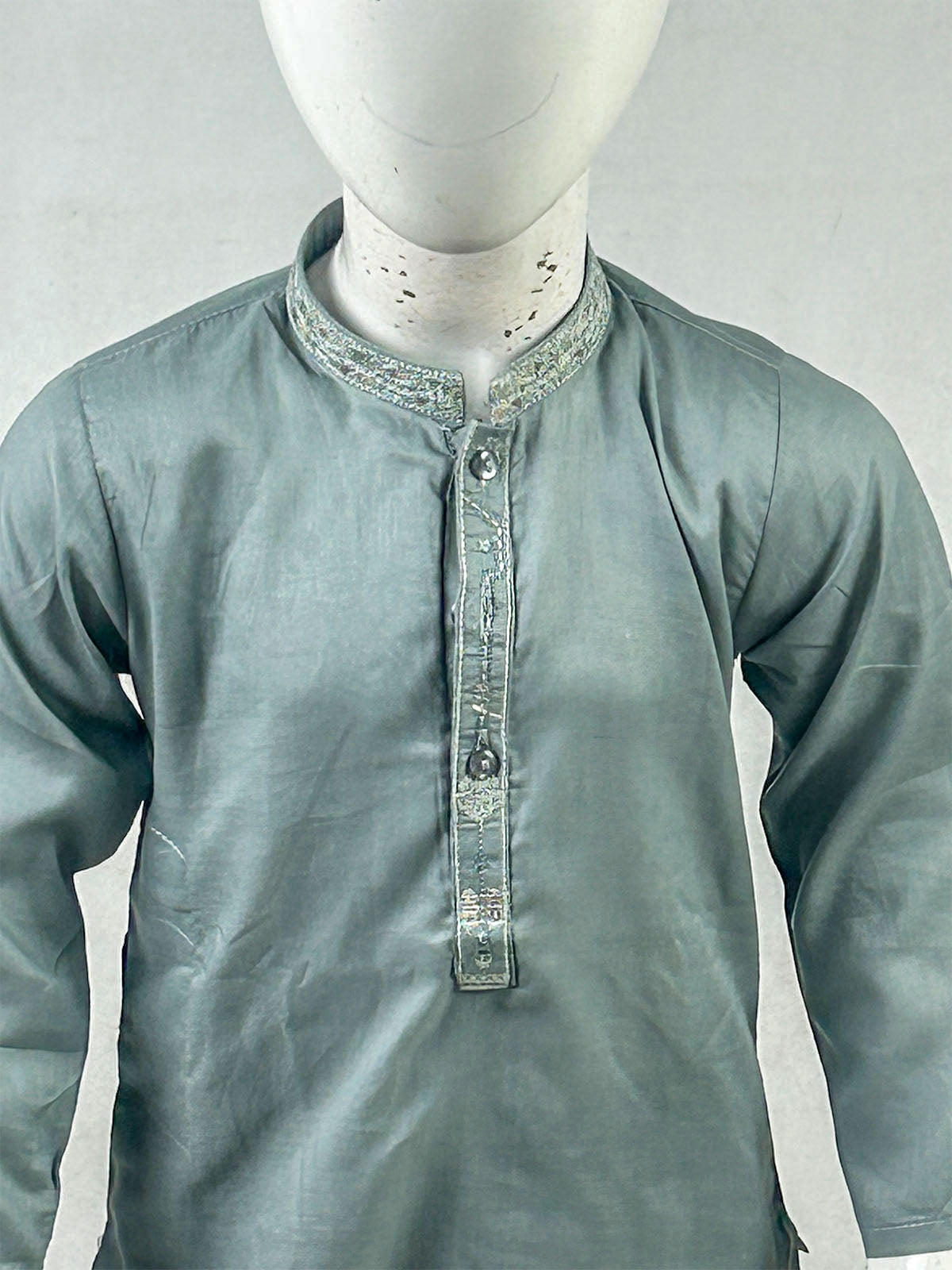 2Yrs - 8Yrs Light Green Kurta Pajama Suit For Boys AM BKS221