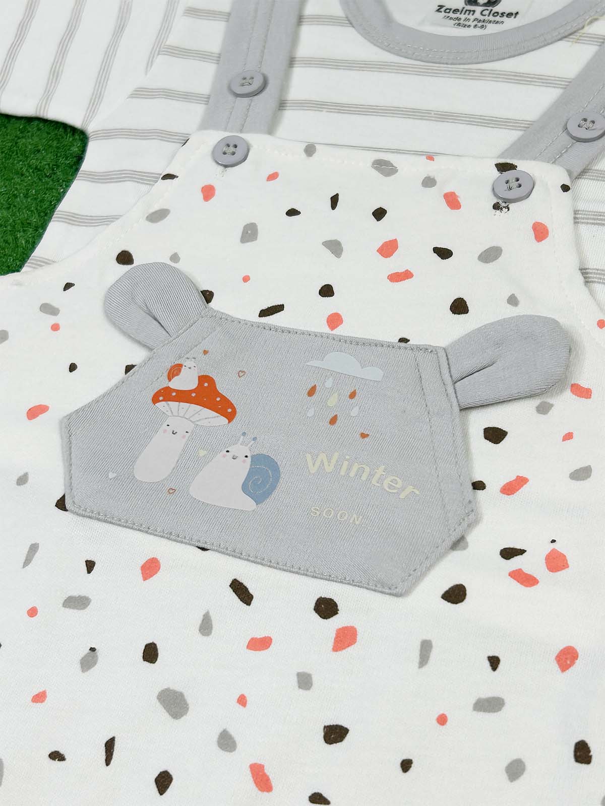 3Mth - 9Mth Winter Grey Romper For Newborn ZG NBR87